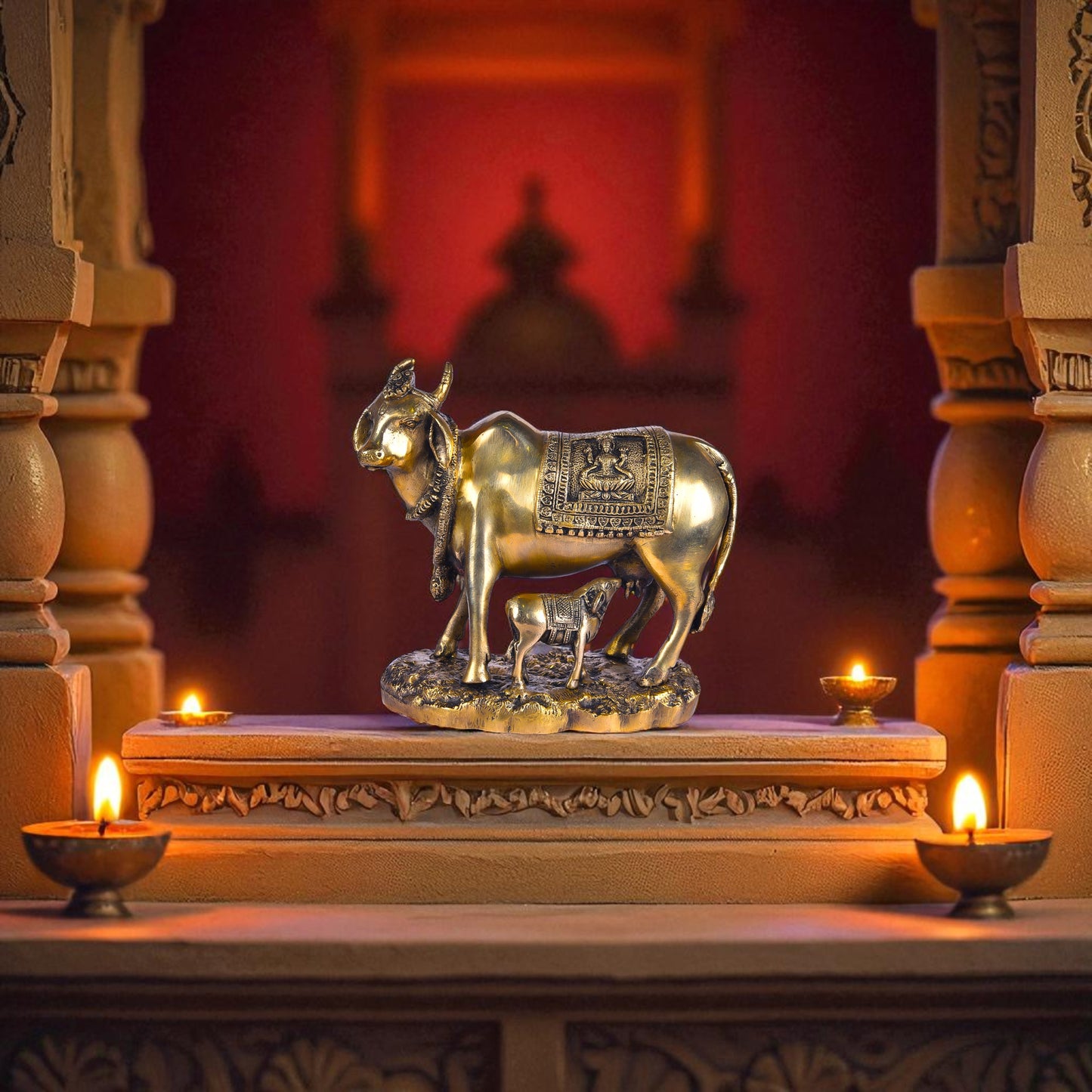 Thar Arts And Furniture - Brass Cow And Calf
