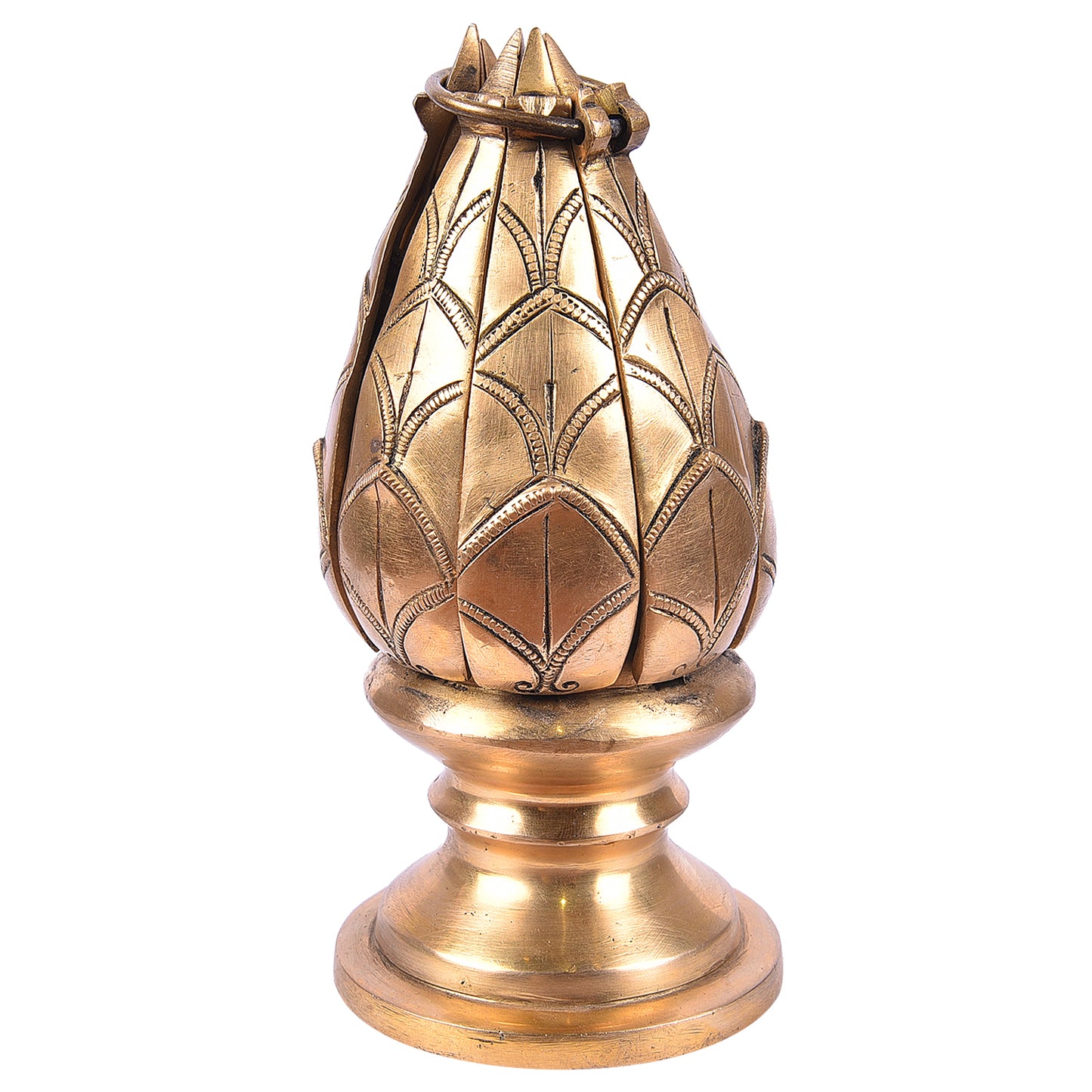Thar Arts And Furniture - Lord Mahavira Lotus Temple|Lord Mahavira Lotus Temple In Brass |Mahavir Sitting In A Lotus Sculpture|Brass Jain Lotus Temple