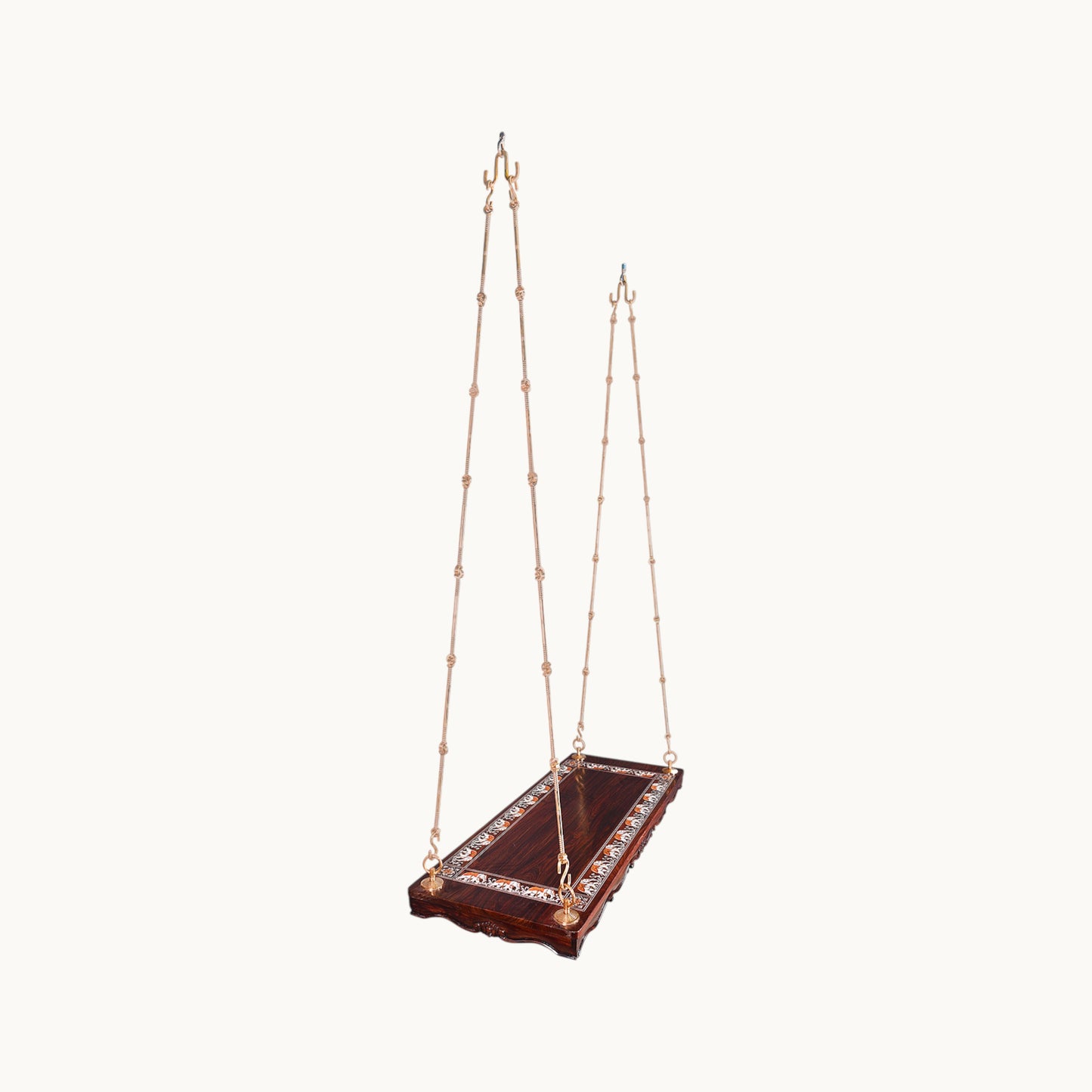Thar Arts & Furniture - Rosewood Swing with Handmade Elephant art Design