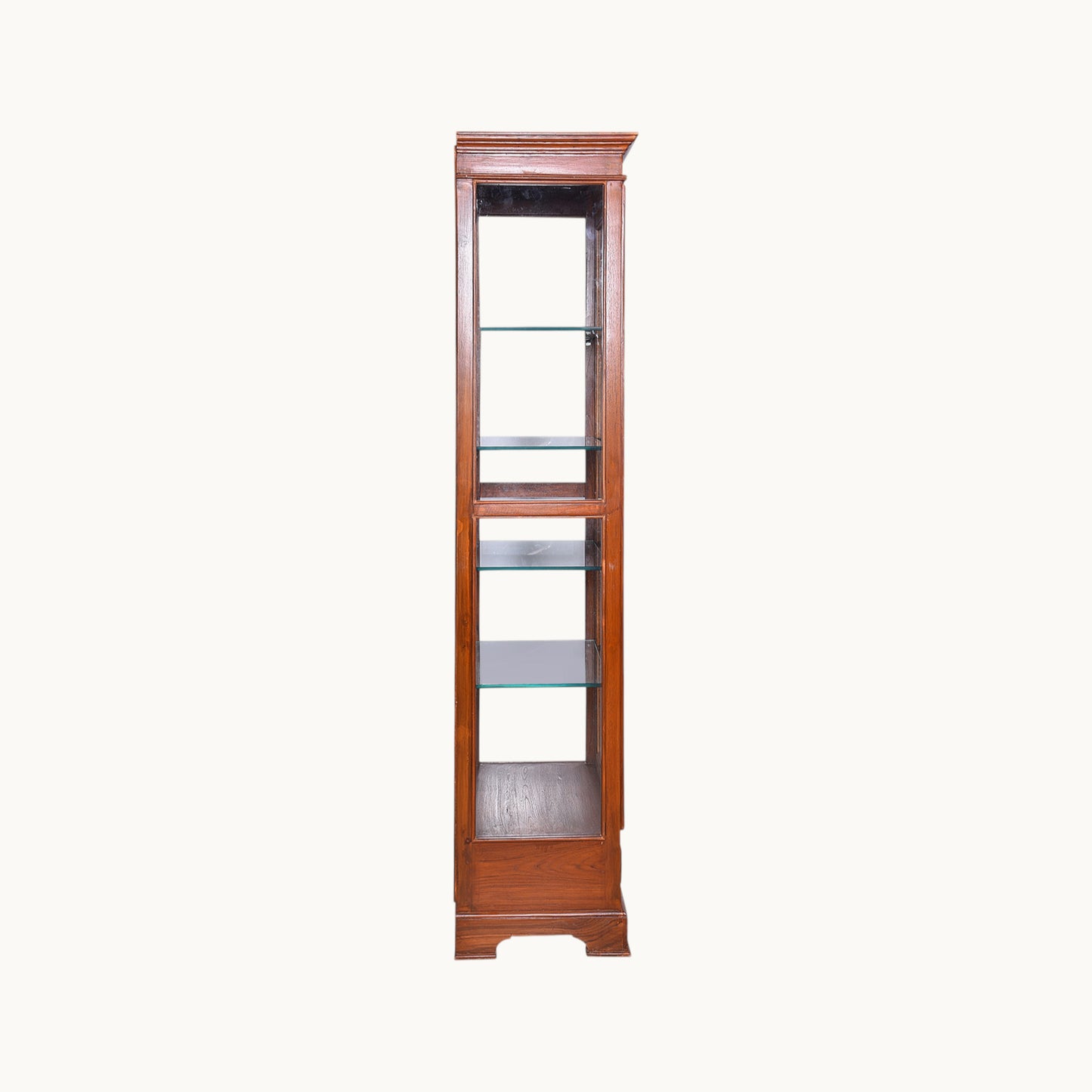 Thar Arts And Furniture - Teak wood Showcase Cabinet with Glass and Antique Finish