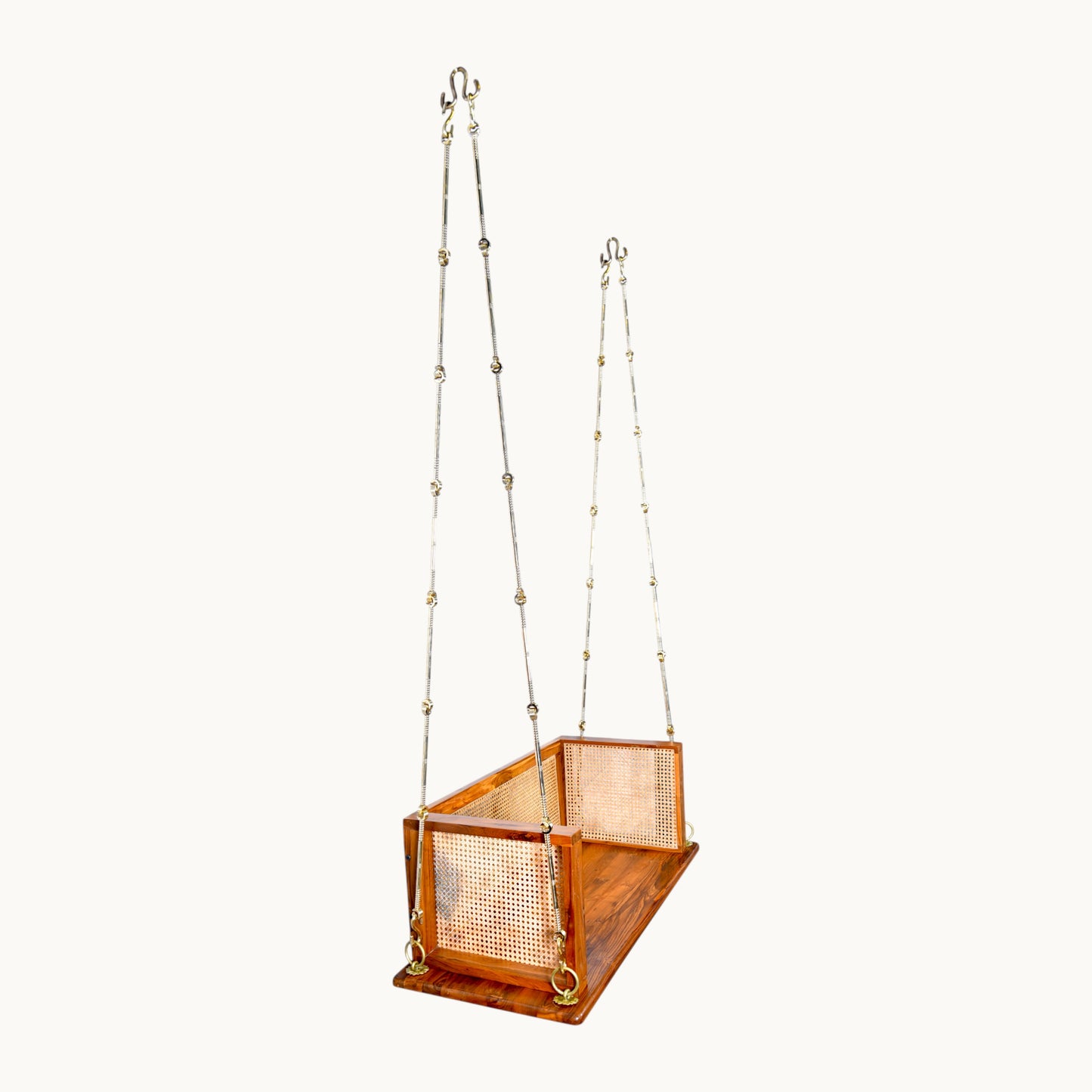 Thar Arts & Furniture - Teak Wood & Cane Weave Swing