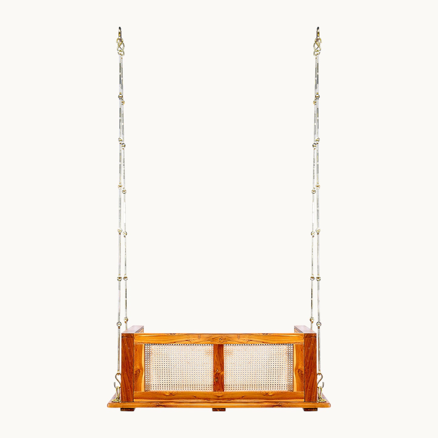 Thar Arts & Furniture - Teak Wood & Cane Weave Swing