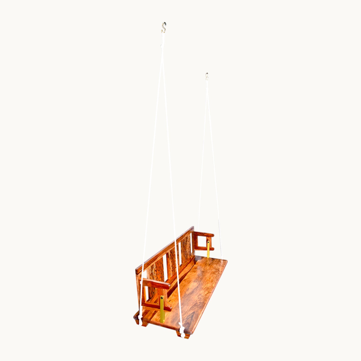 Thar Arts & Furniture - Solid Sheesham Wood Hand-Carved Swing
