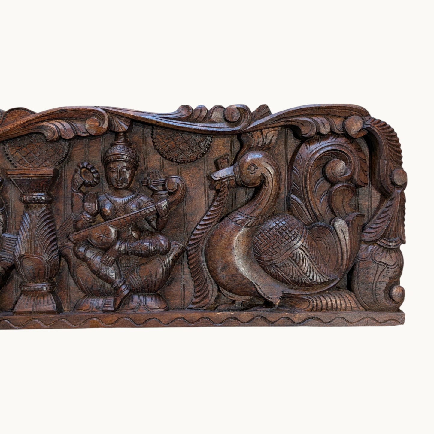 Thar Arts And Furniture - Lakshmi, Ganesha and Saraswati with Bird Panel