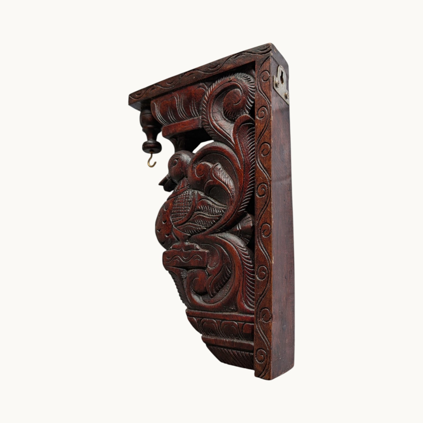 12 Inch Wooden Swan Wall Bracket – Hand-Carved Decorative Wall Support