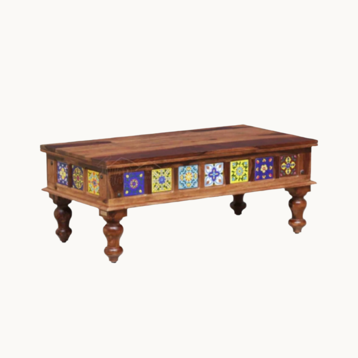 Thar Arts And Furniture - Sheesham Bench with Tiles