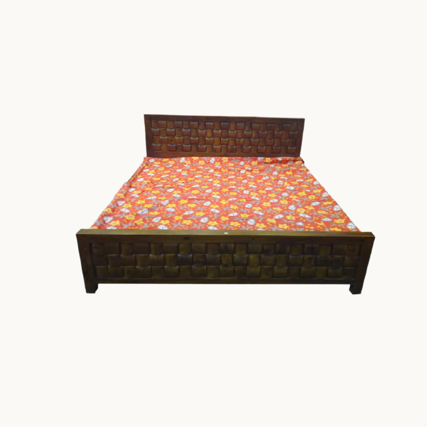 Thar Arts and Furniture - Nivi Solid Sheesham Wood King Size Bed ( brown finish )
