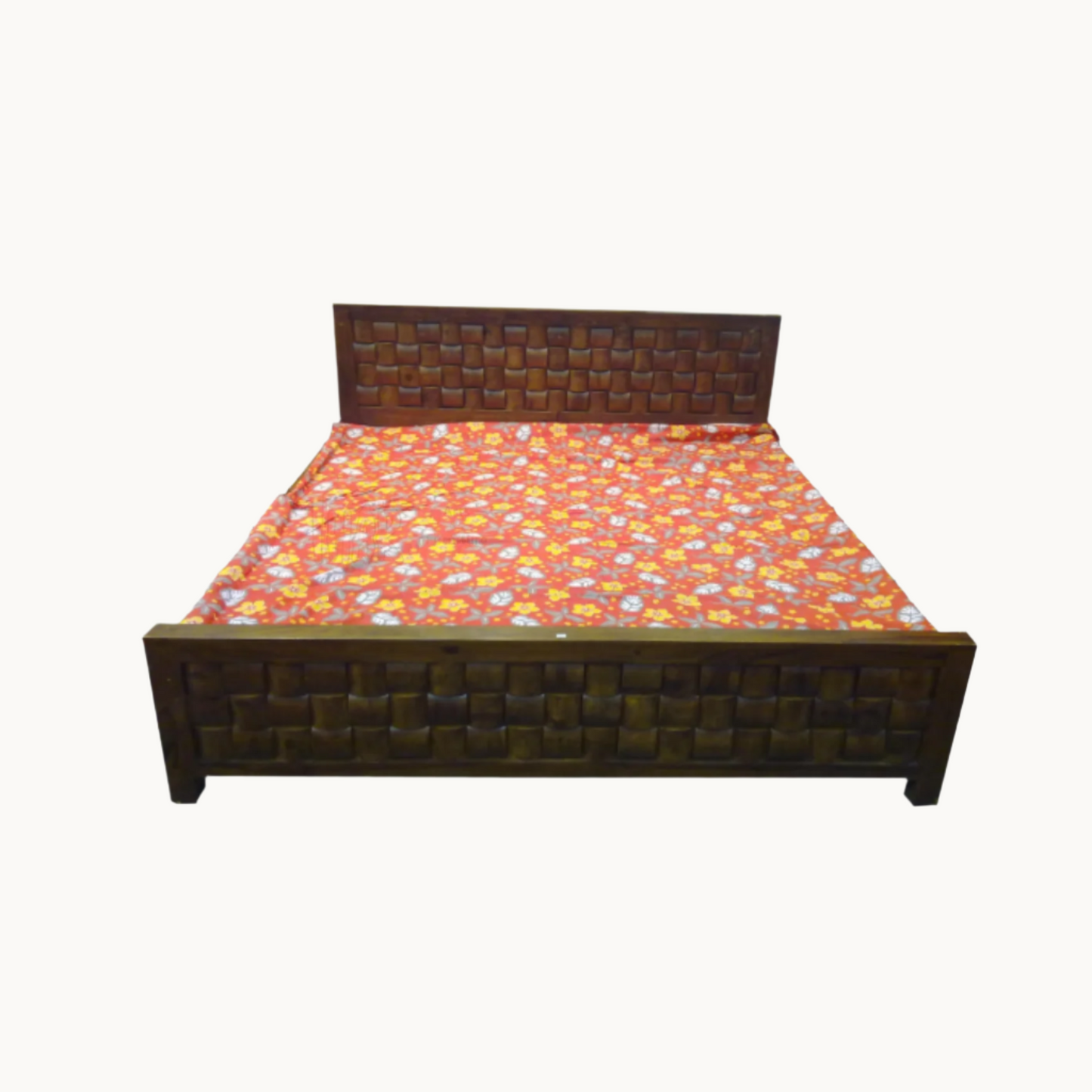 Thar Arts and Furniture - Nivi Solid Sheesham Wood Queen Size Bed ( brown finish )