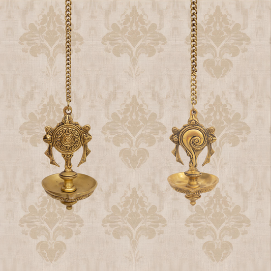 Thar Arts And Furniture - Shanka-Chakara Hanging Lamp
