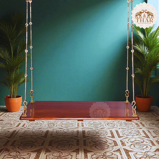 Thar Arts & Furniture – Teak Wood Swing Plank Honey finish