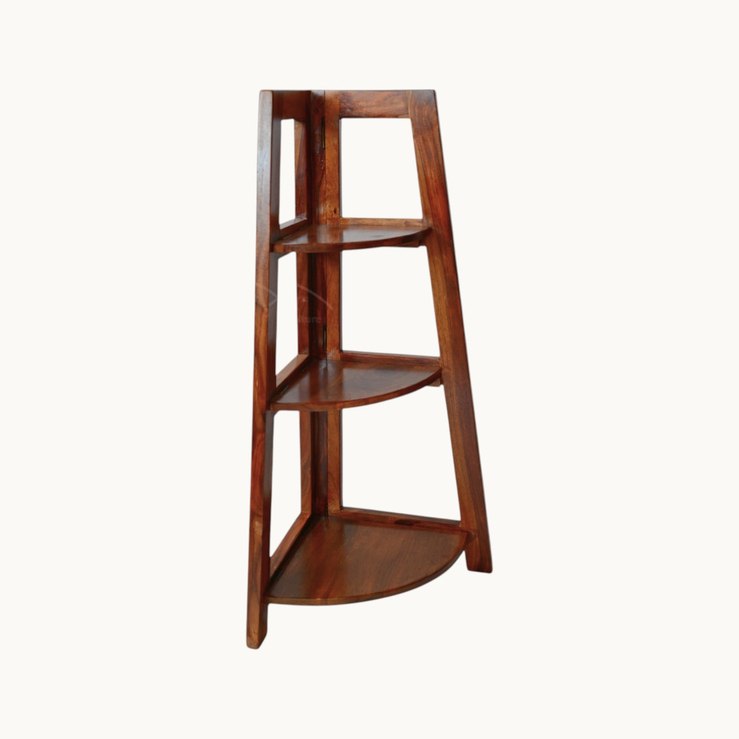 Thar Arts And Furniture - Sheesham Wood Folding Corner Bookshelf