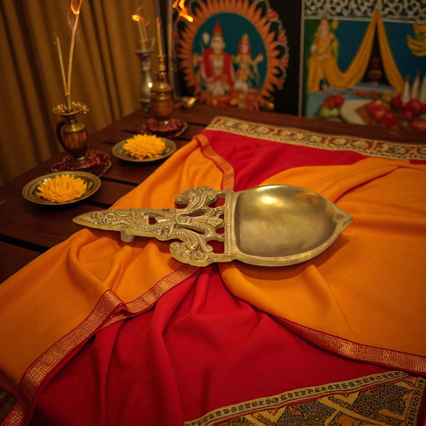 Thar Arts And Furniture - Brass Aarti Spoon