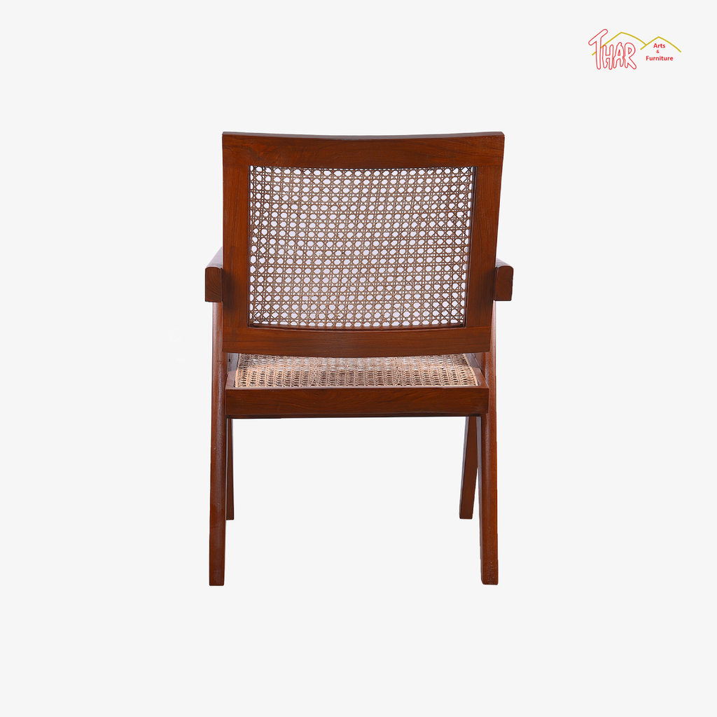 Teak Wood Study Chair Rattan Thar Arts & Furniture