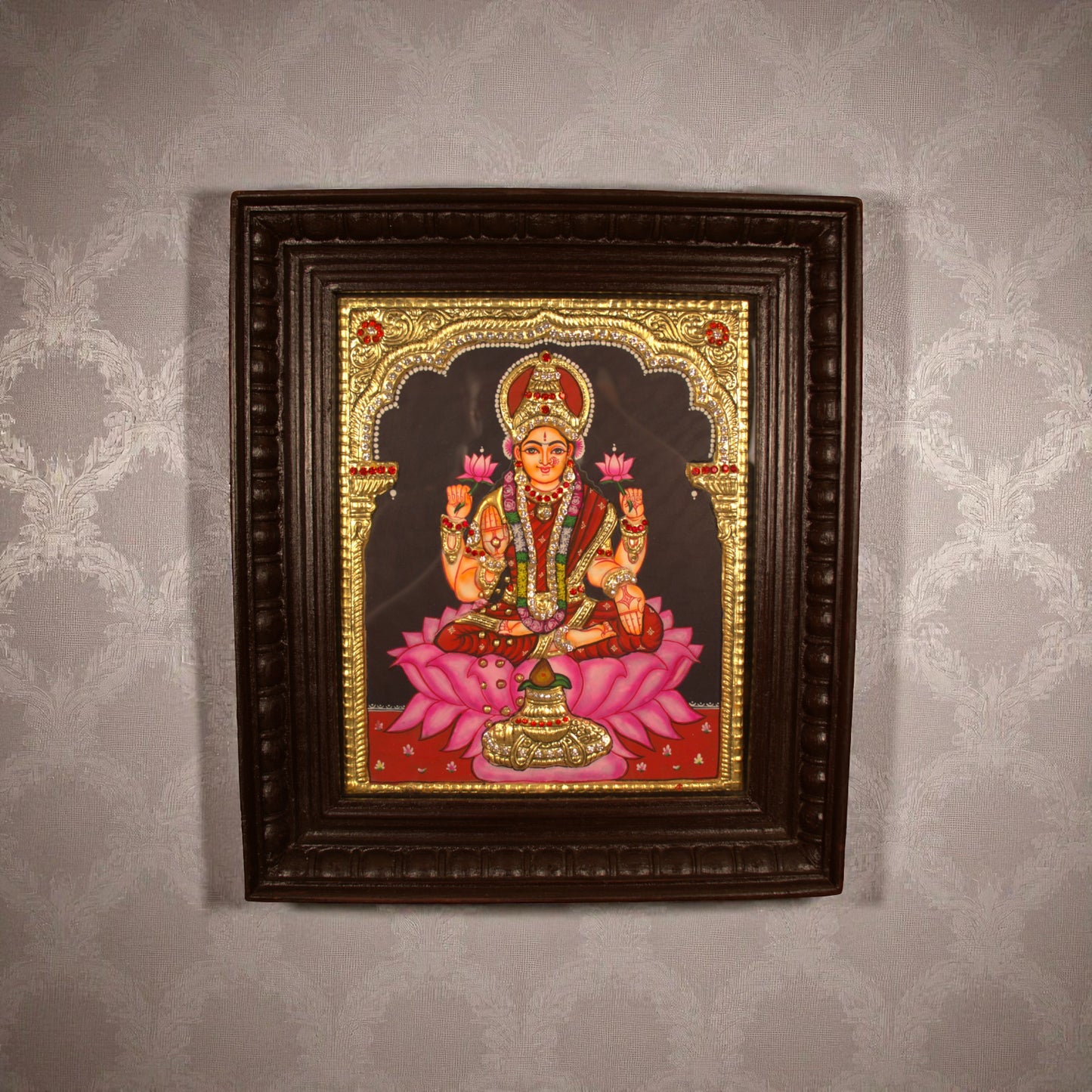 Thar Arts And Furniture - Lakshmi Tanjore Painting