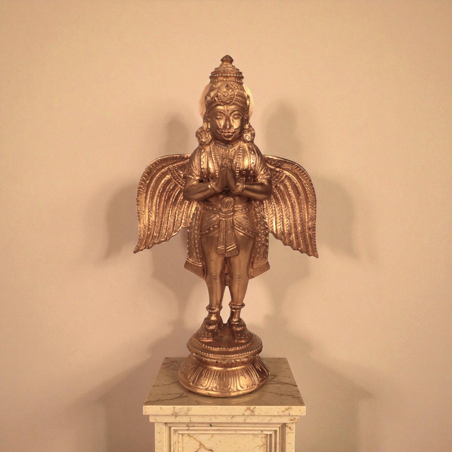 Bronzed Garuda Idol – Solid Bronze Statue for Home & Temple | Thar Arts & Furniture