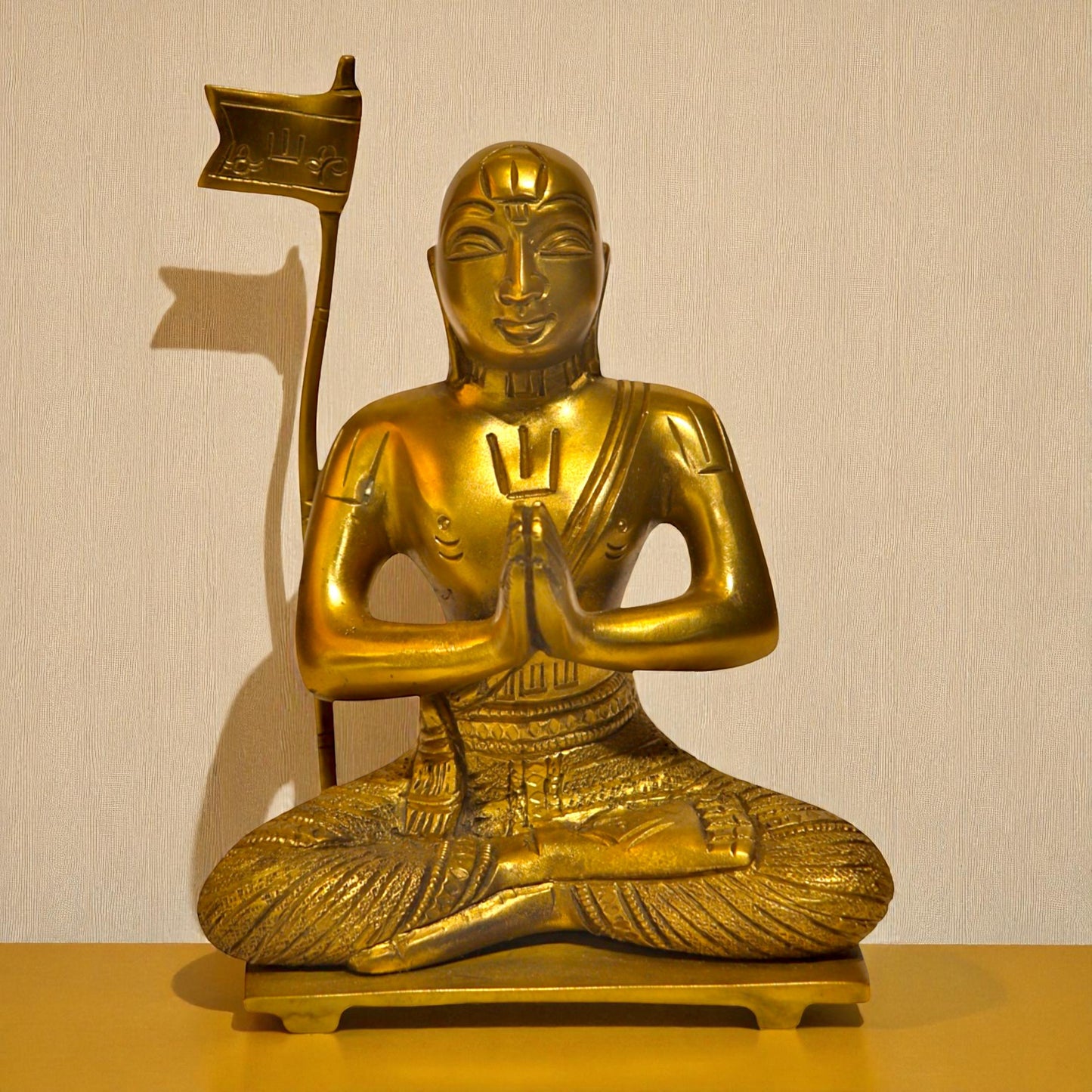 Ramanuja Brass Idol - Solid Brass Spiritual Statue | Thar Arts & Furniture