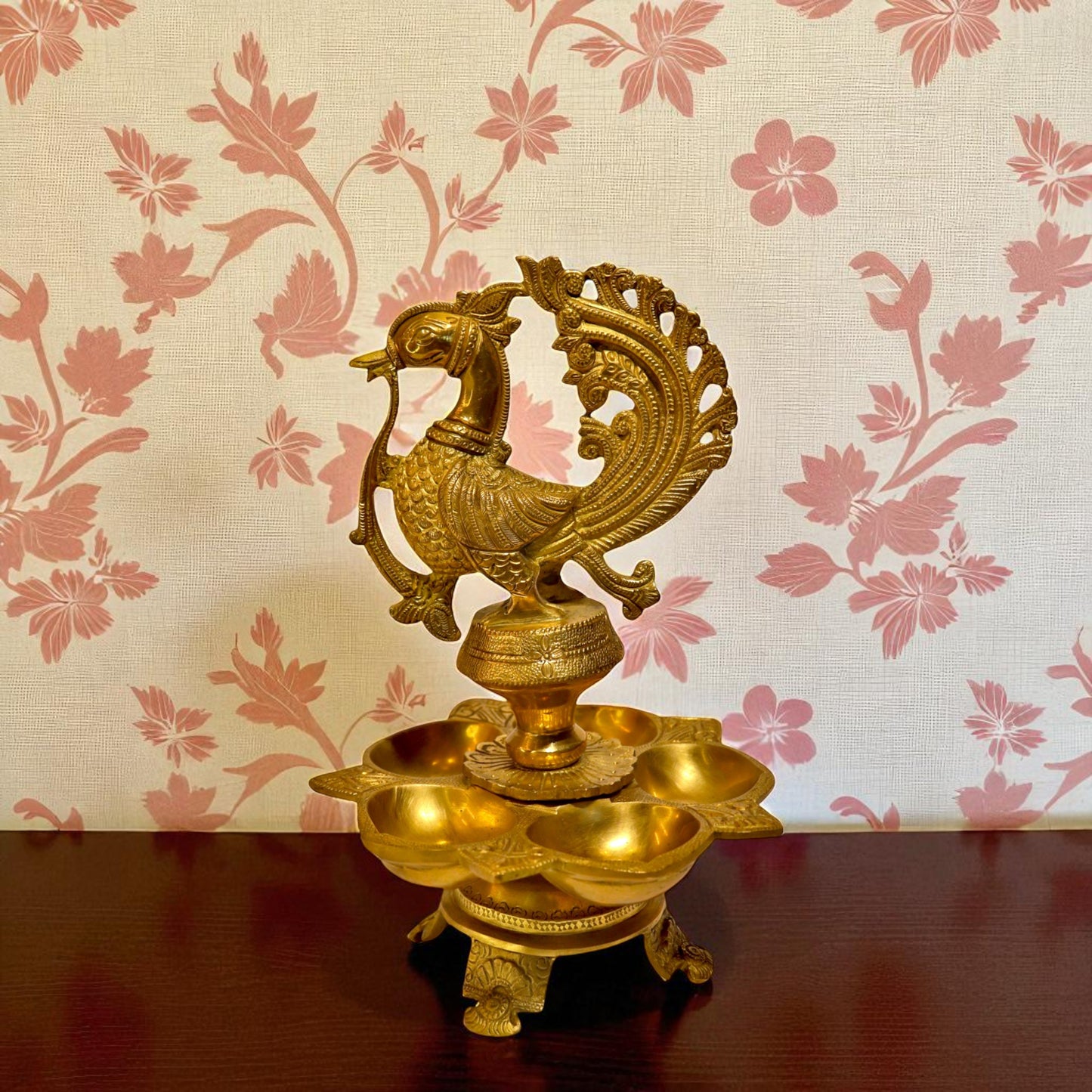 Brass Bird Katori Lamp – Decorative Pooja Deepam | Thar Arts & Furniture