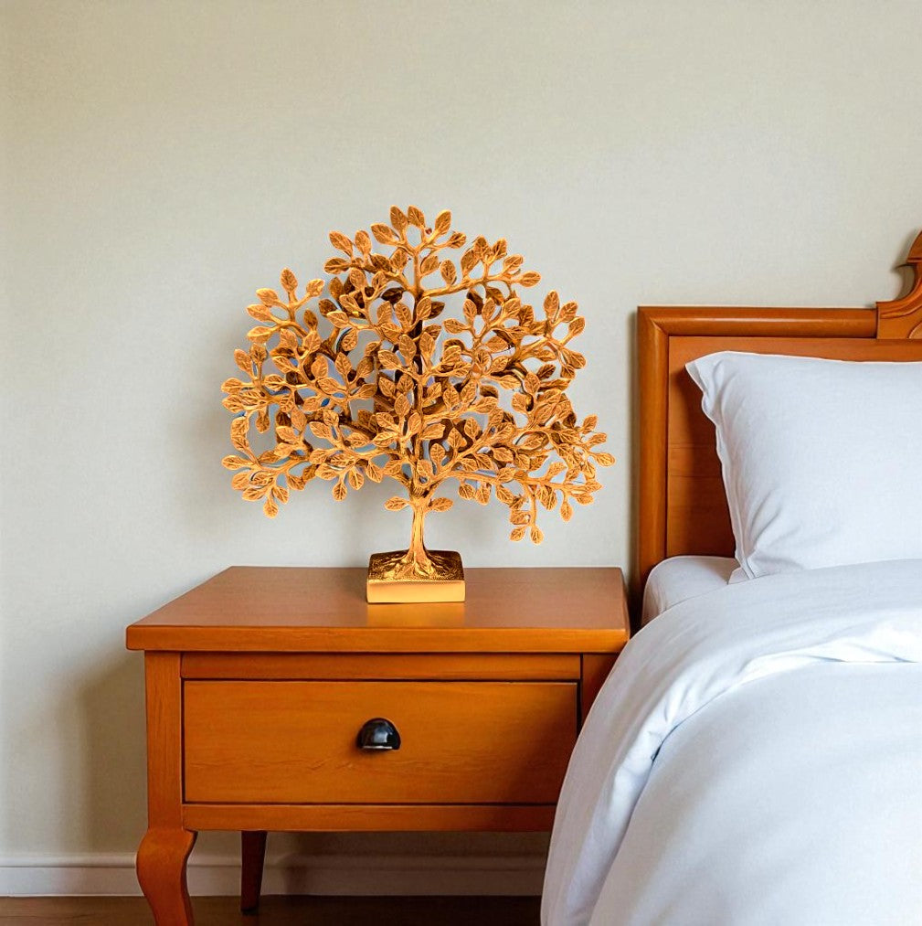 Solid Brass Tree of Life Figurine – Artistic Metal Decor | Thar Arts & Furniture