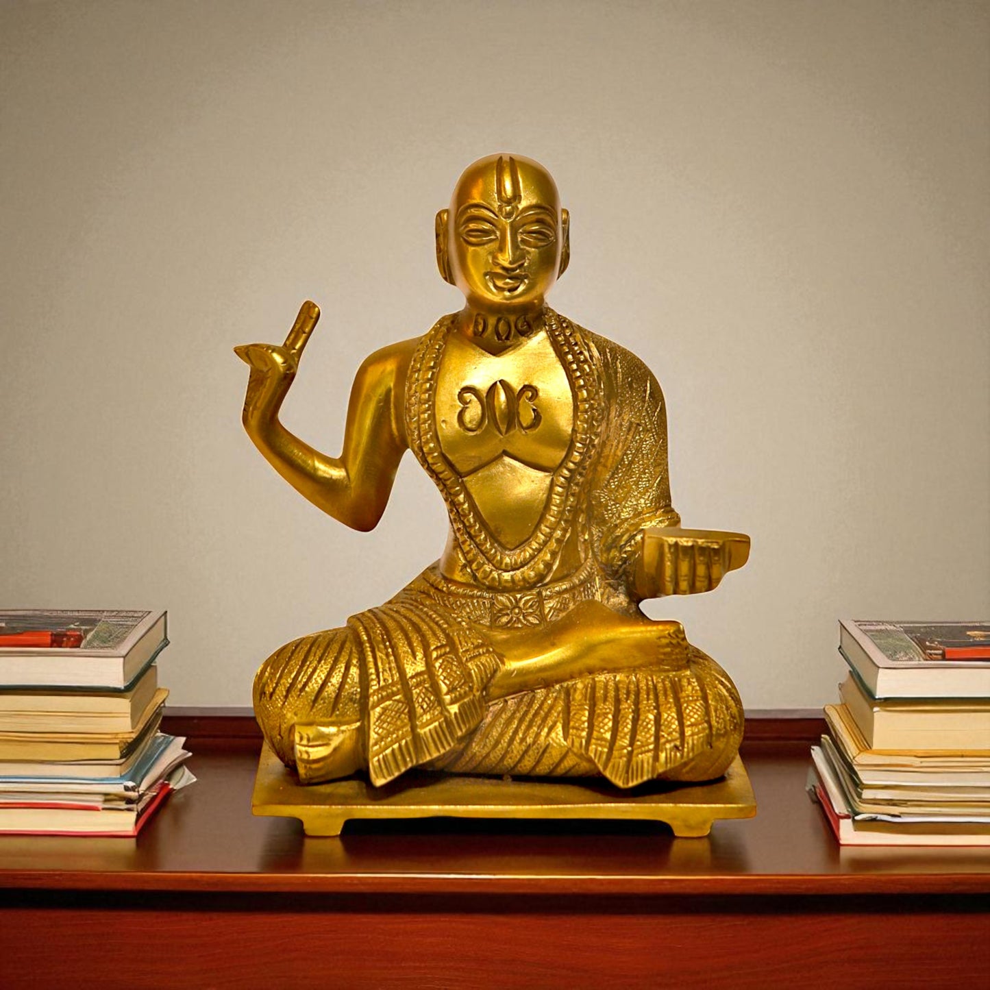 Madhvacharya Bronze Idol – Solid Bronze Spiritual Statue