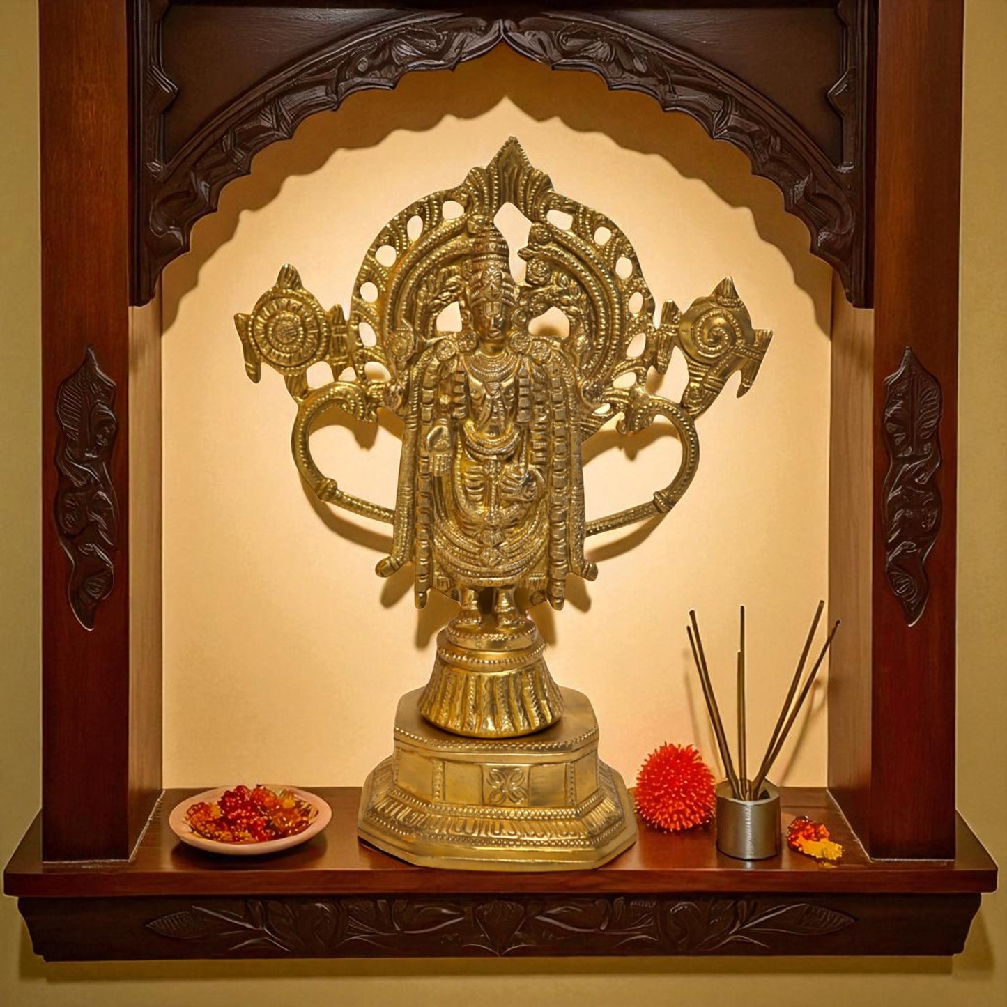 Thar Arts And Furniture - Brass Lord Venkateshwara Statue