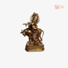 Brass Cow Krishna