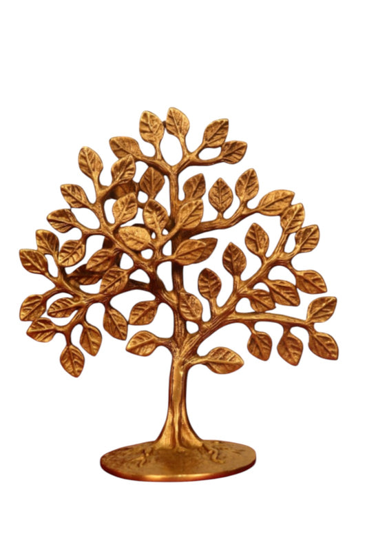 Handcrafted Brass Tree Sculpture – Elegant Decorative Tabletop Accent Symbolizing Growth and Prosperity for Home or Office