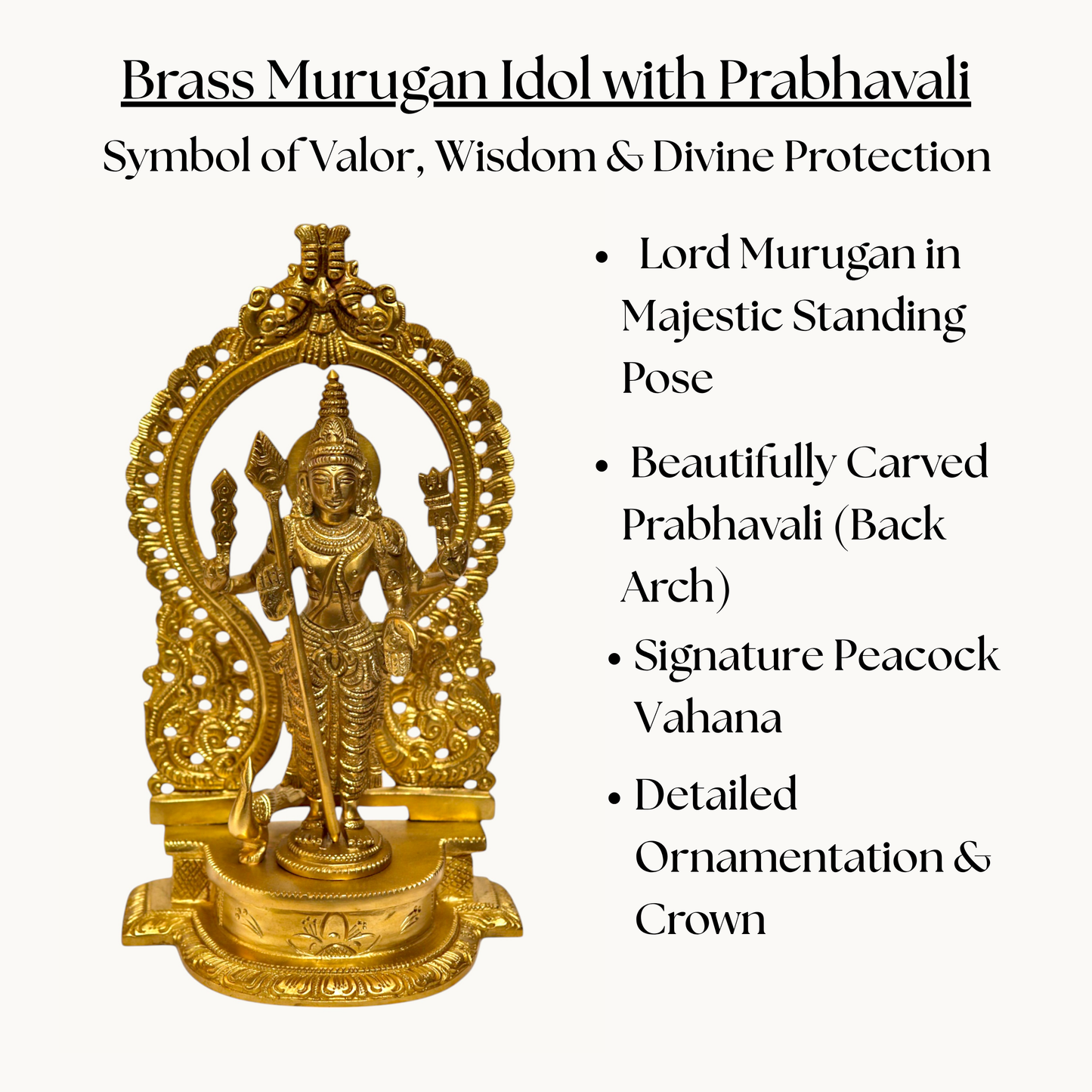 Thar Arts and Furniture- Murgan With Prabhawali