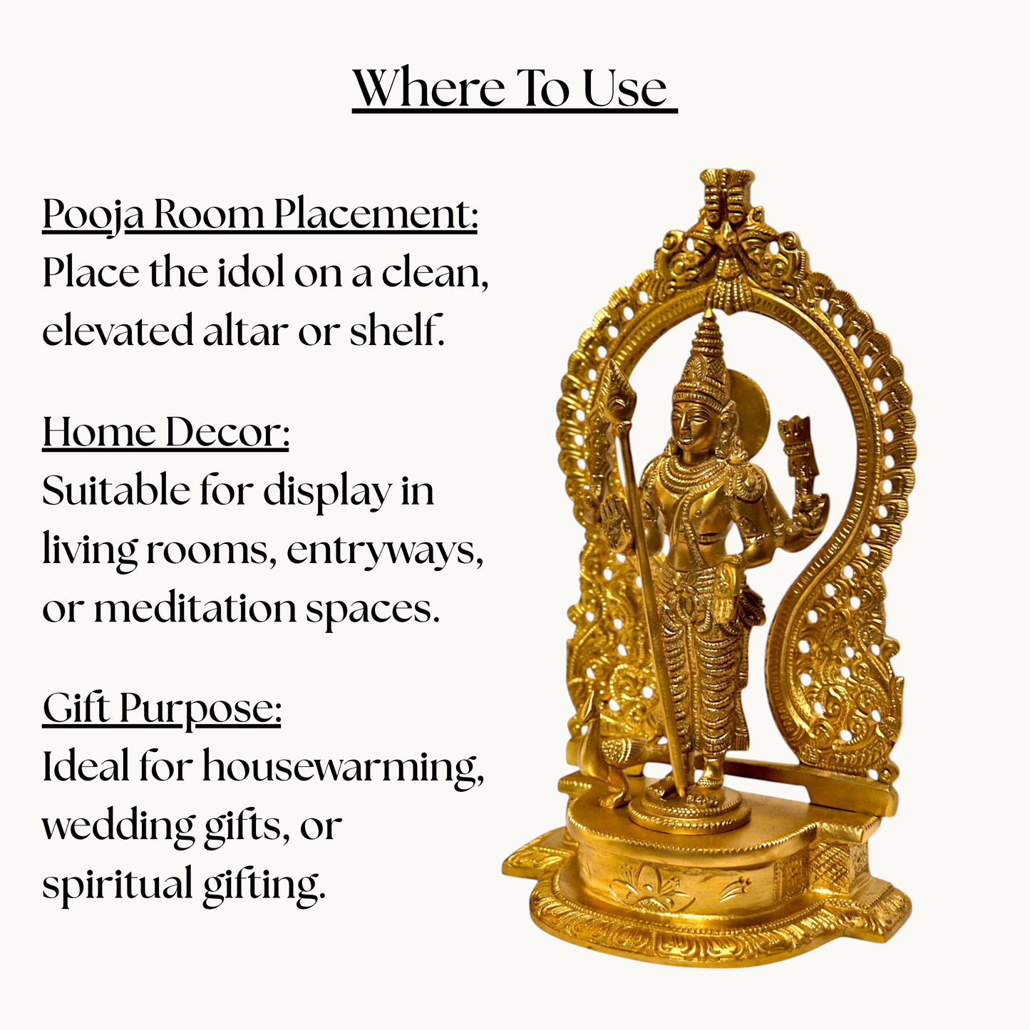 Thar Arts and Furniture- Murgan With Prabhawali