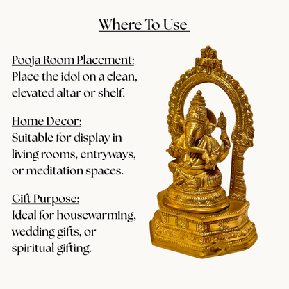 Thar Arts and furniture- Ganesha with Prabhawali idol
