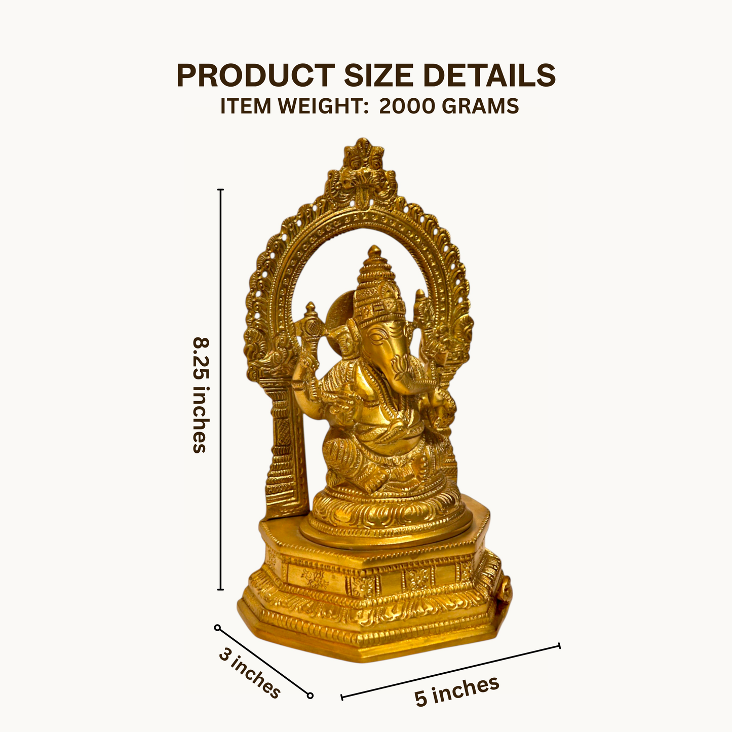 Thar Arts and furniture- Ganesha with Prabhawali idol