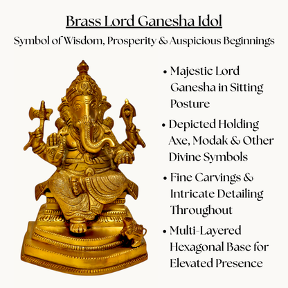 Brass Ganesha Statue – Lord Ganesha Idol