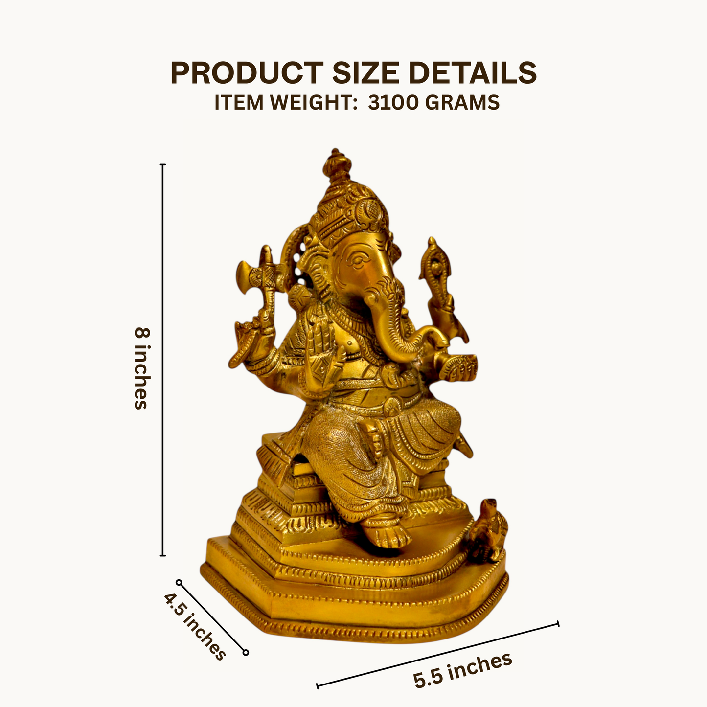 Brass Ganesha Statue – Lord Ganesha Idol