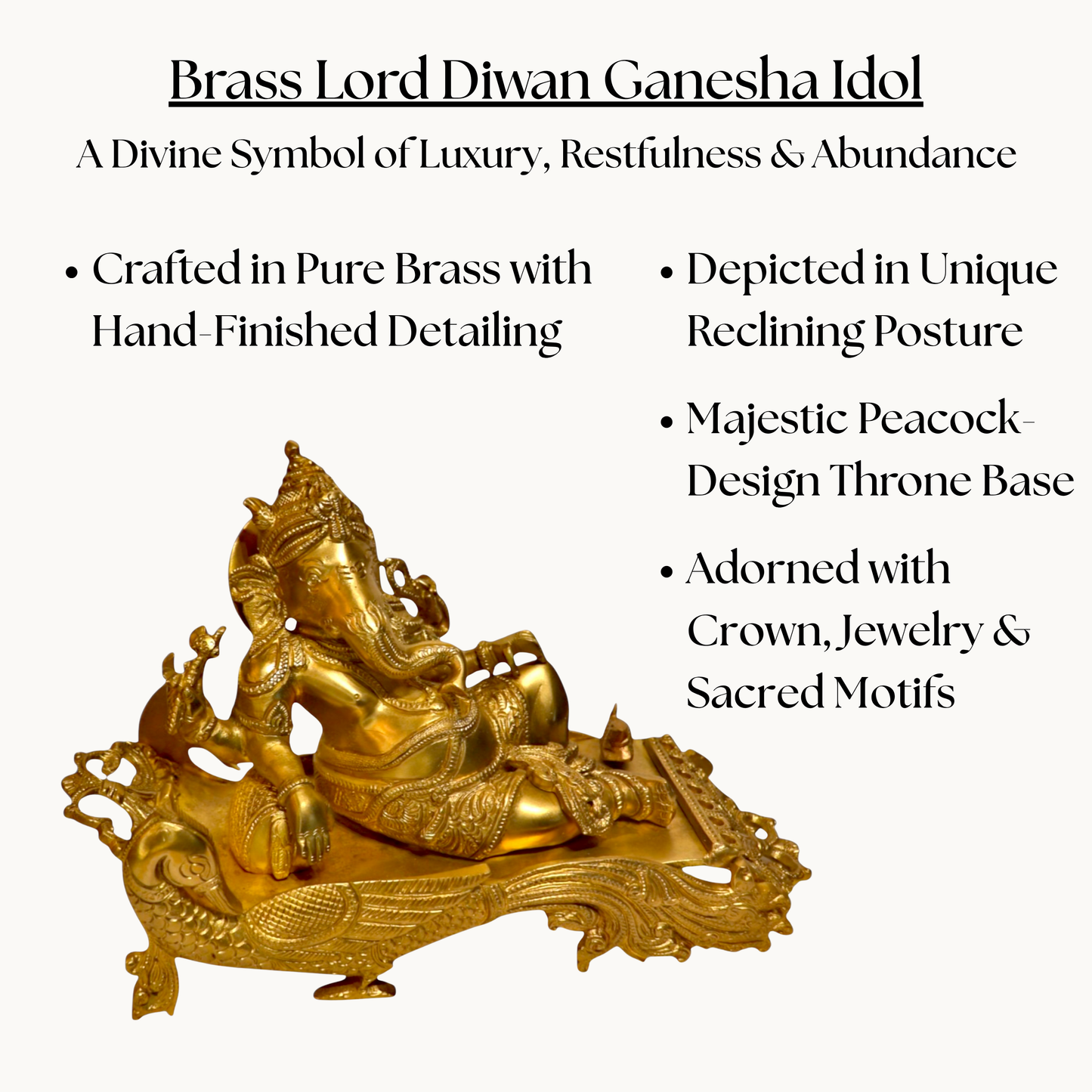 Thar Arts And Furniture - Brass Deewan Ganesha