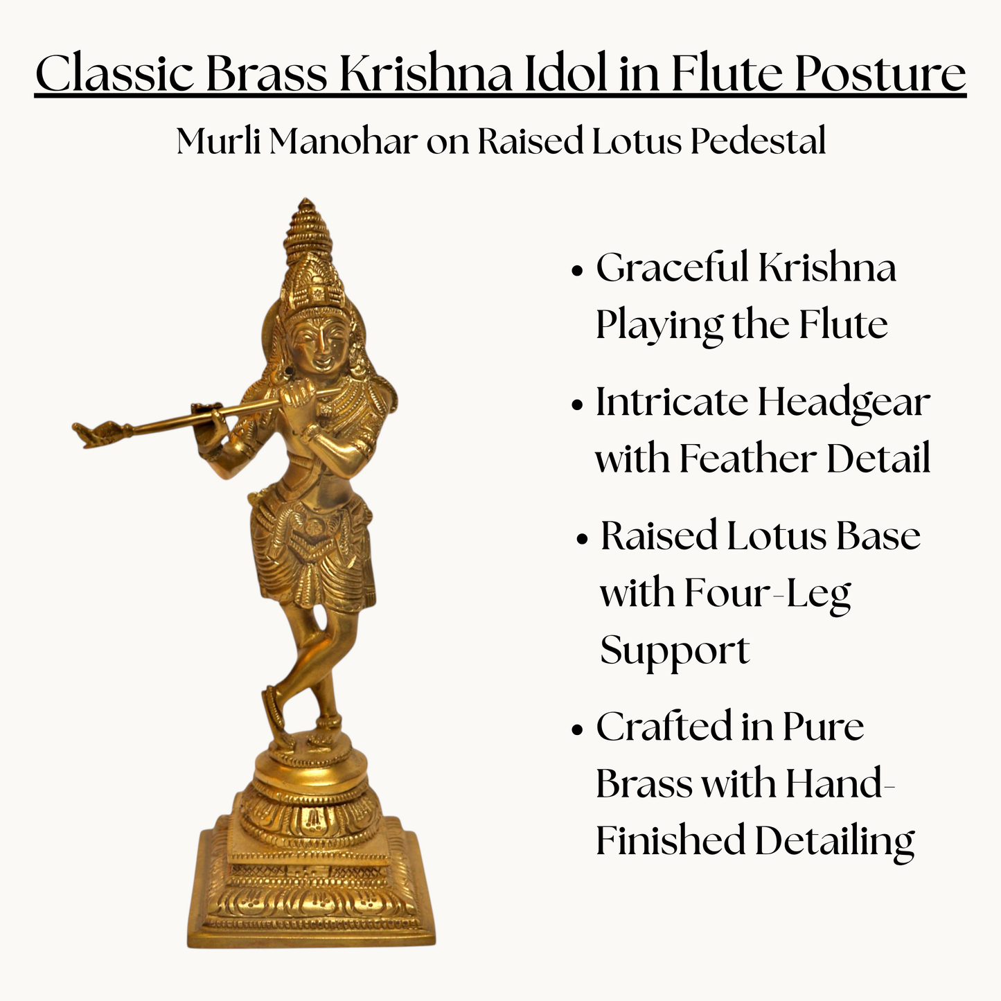 Thar Arts And Furniture - Brass Krishna Statues