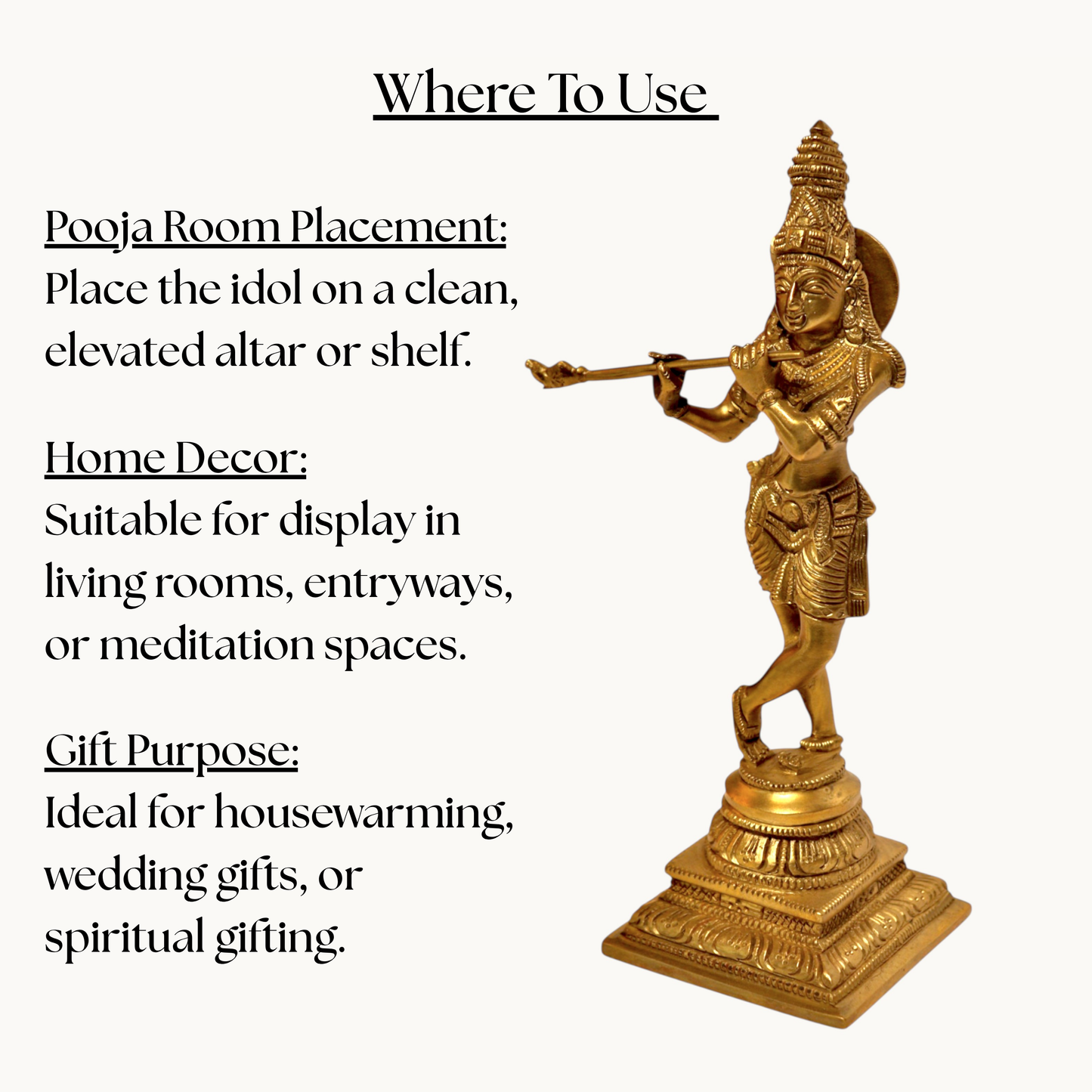 Thar Arts And Furniture - Brass Krishna Statues