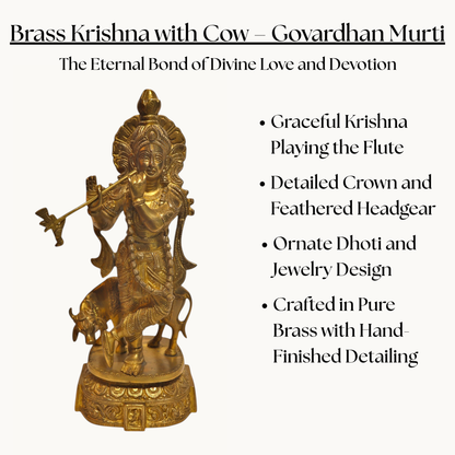 Thar Arts and Furniture - Krishna with cow