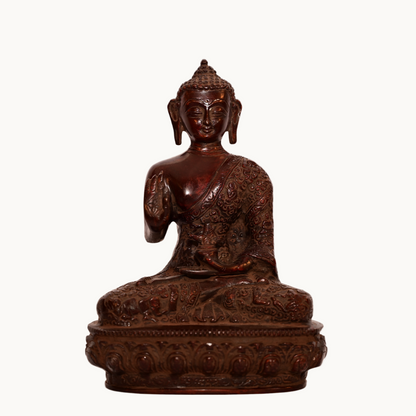 Brass Buddha Idol – Antique Brown Finish | Spiritual Home Decor