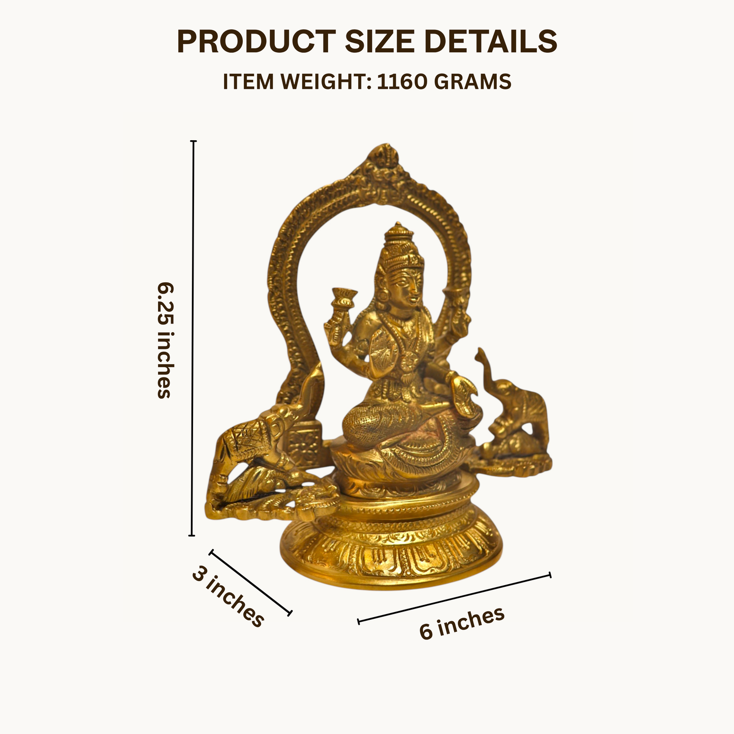 Thar Arts And Furniture - Lakshmi with Elephant Idols