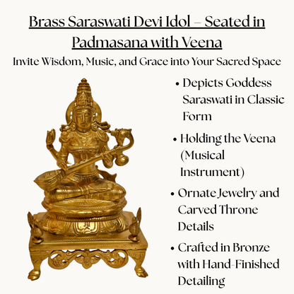 Thar Arts And Furniture - Goddess Saraswati with Chowki