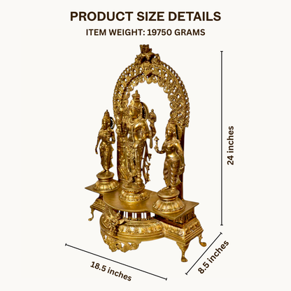 Thar Arts And Furniture - Bronze Vishnu family Statue