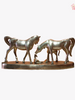 Brass Horse Family Statue