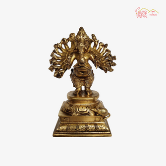 Brass Many Hand Ganesha