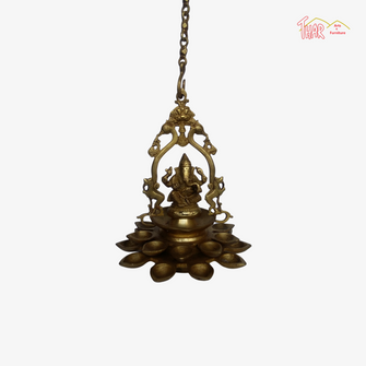 Brass Ganesha Hanging Diya