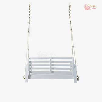 Sheesham Wood Swing in white Color