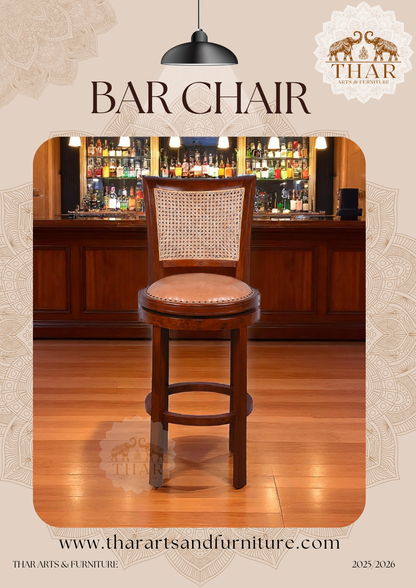 Thar Arts And Furniture - Cane Patio Bar Chair