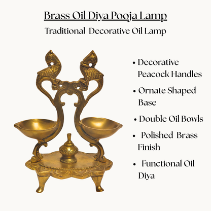 Thar Arts And Furniture - Brass Hanging Twin Bird Lamp