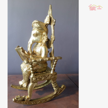 Brass Lord Ganesha Statue Sitting On Chair