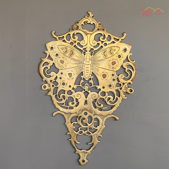 Brass Butterfly Wall Panel Set of Three