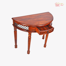 Wooden Semi Circle Shaped  Console Table