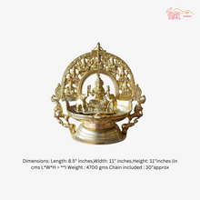 Brass Ashtalakshmi Deepa